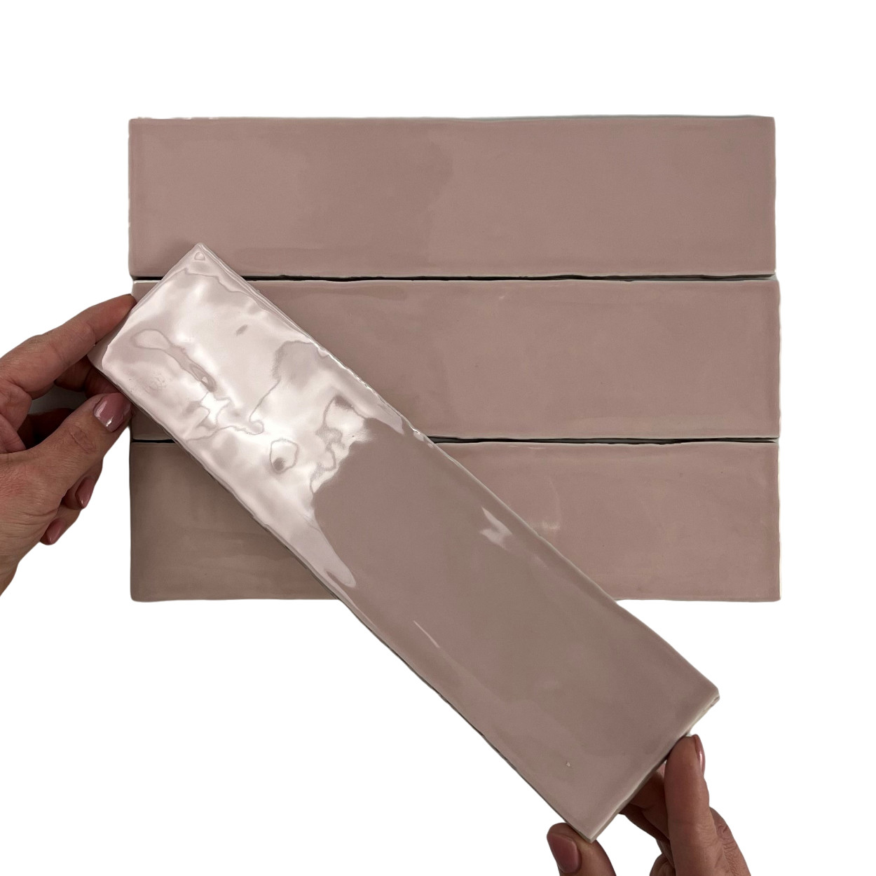Cifre Ceramica Colonial Wandtegel Pink glans 7.5x30cm